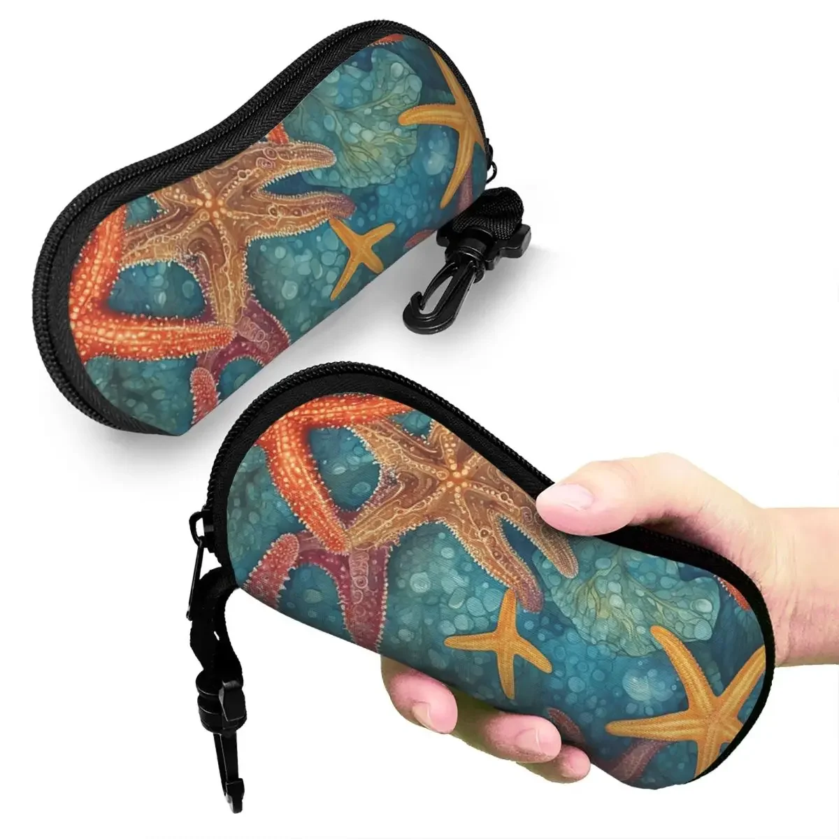 

Starfish Shell Glasses Case Protective Sunglasses Box Women Men Soft Eyeglasses Bag Pouch