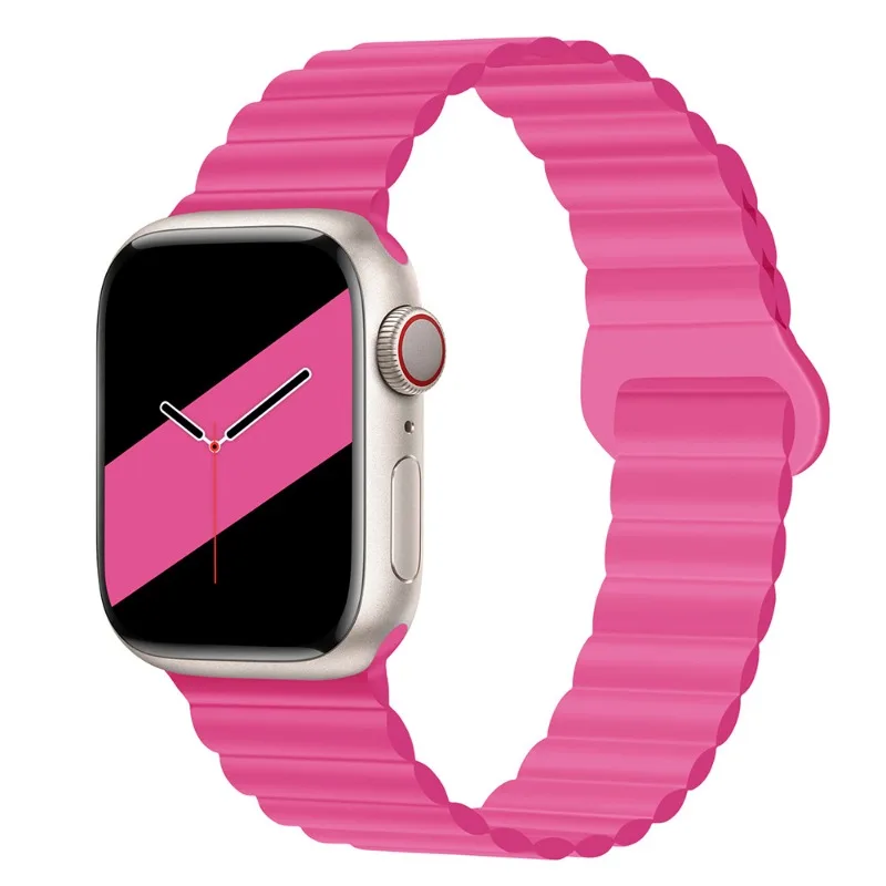 Wholesales Silicone Magnetic Band For Apple Watch  Strap 49mm 38/41/44/45mm SE Rubber Bracelet Series8/7/6/5/4