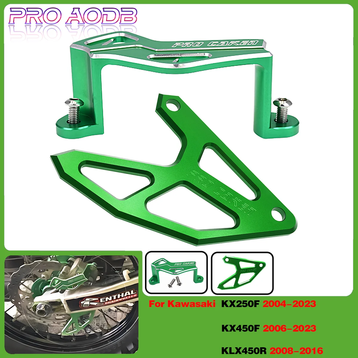 

For Kawasaki Motocross Rear Brake Disc And Brake Caliper Guard Protector KX250F KX450F KLX450R KX 250F 450F KLX 450R 2004-2023