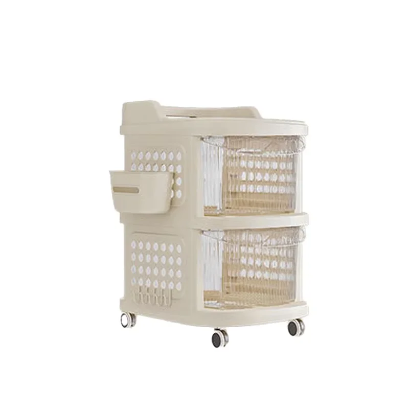 Versatile Household Cart: Mobile Storage Rack for Bathroom, Snack Cabinet, & Bedside - Space-Saving Multifunction Organizer