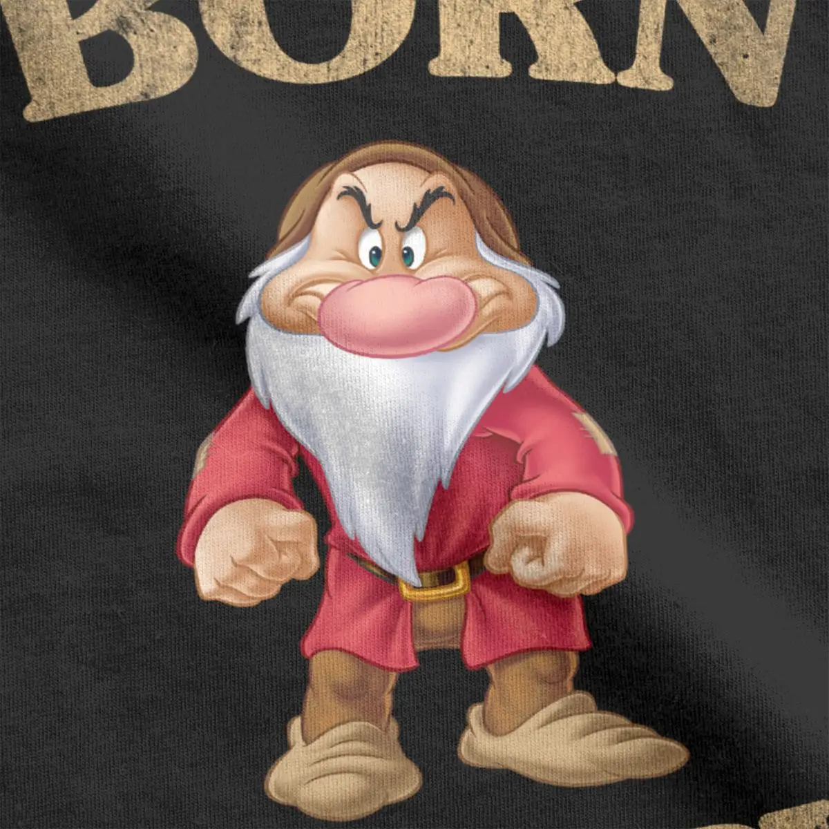 Born Grumpy Seven Dwarfs Snow White T Shirt Men Women Pure Cotton Funny T-Shirt Disney Tee Shirt Short Sleeve Tops Plus Size