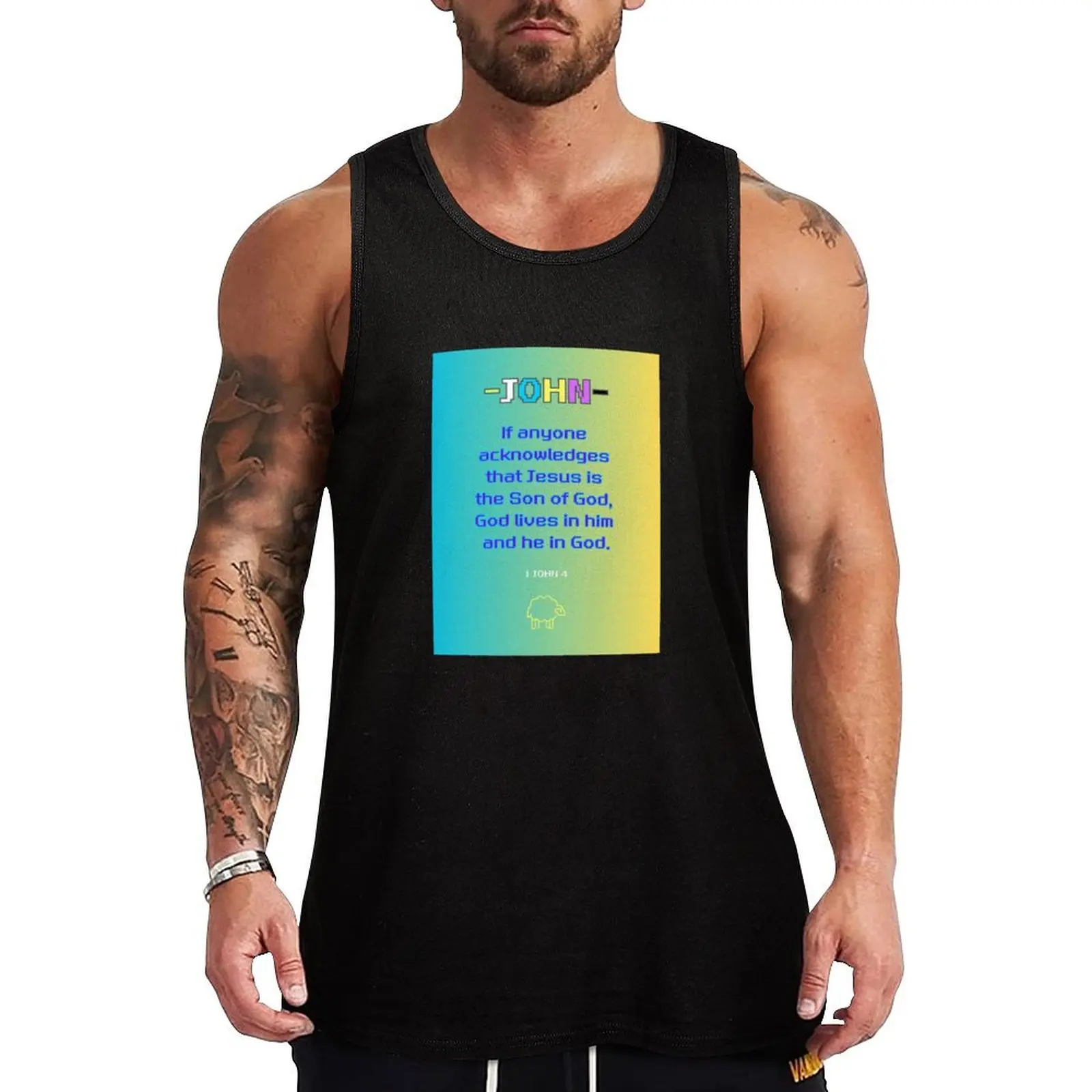 Confessions of John the Apostle Tank Top cute tops men gym clothing