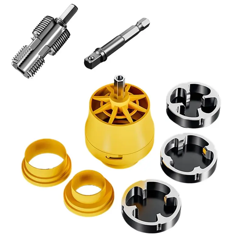 B62B-6 Points PPR Thread Hole Opener Tap PVC Plastic Pipe Tools PPR Hexagonal Handle For Electric Drill