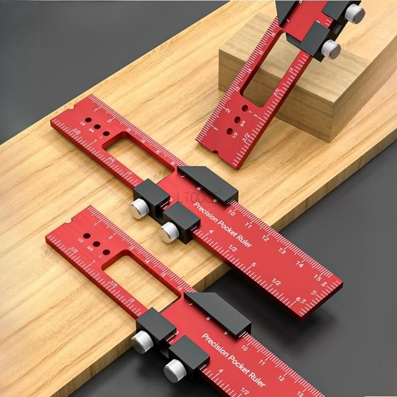 

Линейка для позиционирования из алюминиевого сплава, деревообрабатывающий прецизионный измерительный и маркировочный инструмент, регулируемый ограничитель для анодированного гальваники