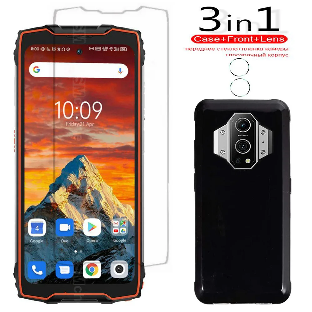 Glass With Soft Case For Blackview BV9300 Screen Protector Glass Full Protection on For Blackview BV9300 Camera Lens
