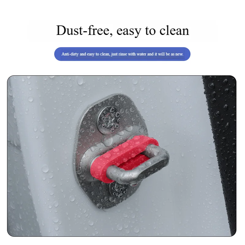 Silicone Car Door Lock Buckle Protective Cover, Shock-absorbing And Buffering Rubber Pad, Thickened Anti-collision Sticker