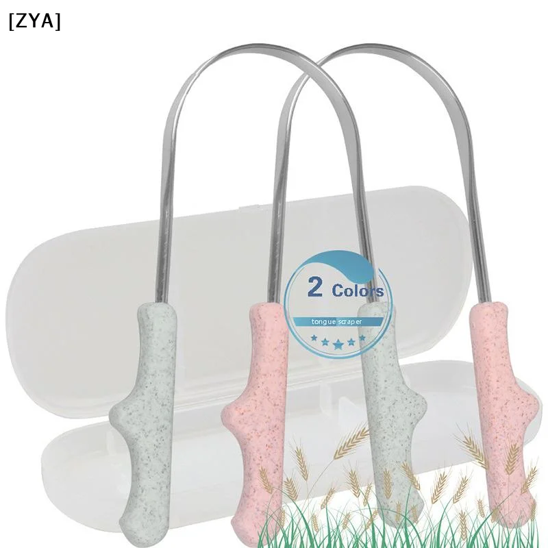 Stainless Steel Tongue Scraper With Storage Box Oral Cleaner Brush Fresh Cleaning Hygiene High Quality Tongue Scrape[ZYA][ZYA]