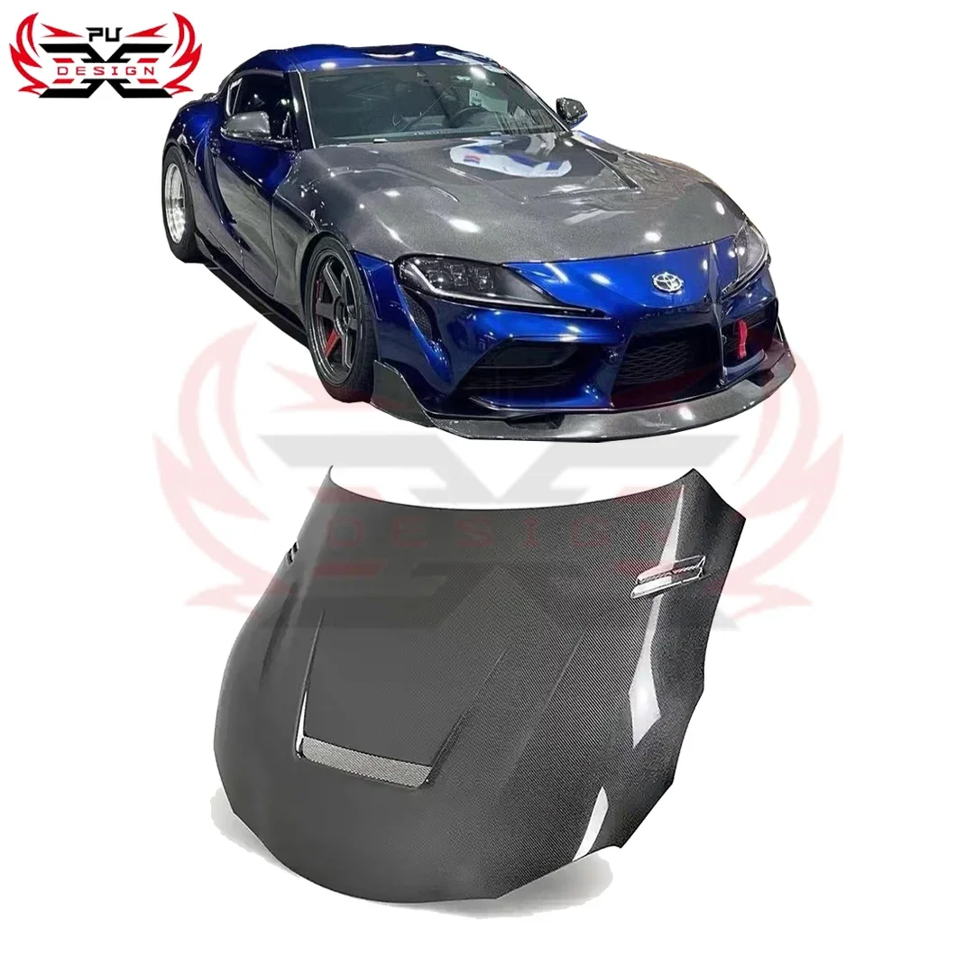 

Автомобильный капот из углеродного волокна, крышка капота двигателя для Toyota Supra A90 A91 MK5, автомобильные аксессуары в стиле Seibon
