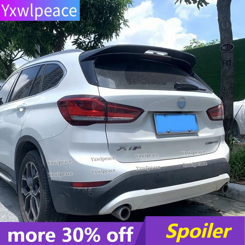 For BMW X1 F48 2017 2018 2019 2020 2021 Spoiler High Quality ABS Primer Color Trunk Lip Rear Roof Spoiler Wing Car Accessories