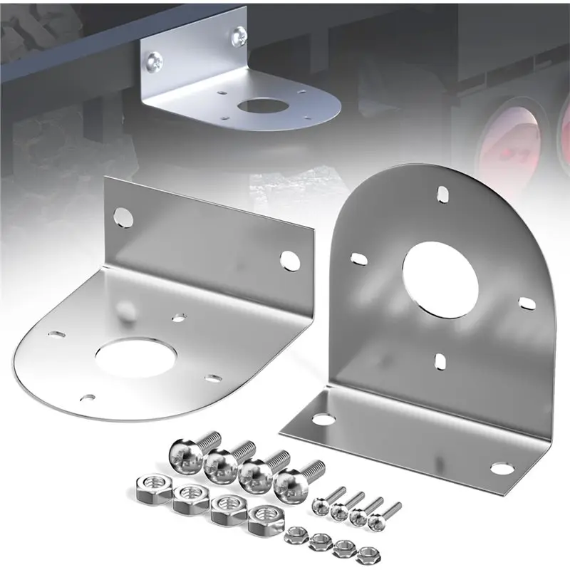 Watermelon LED Light Mounting Brackets, 304 Stainless Steel With Pre-Drilled Holes, Universal L-Shape Holder