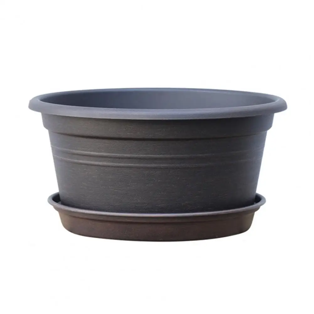 Bulb Flower Pots Indoor Outdoor Garden Planters Bulb Plant Pot with Saucer 10 Inch Wide Flowerpot with Drainage Holes for Tulips