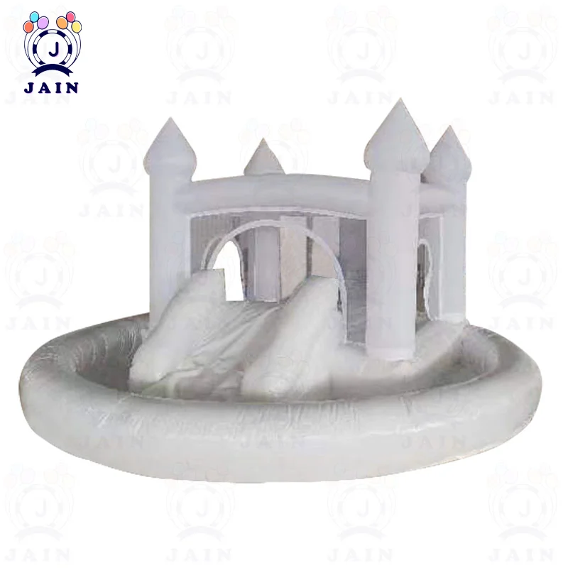 

White Bounce House with Blower,Kids Bounce House,Family Backyard Bouncy Castle,suitable for Yard,Events,Parties,Children's Gifts