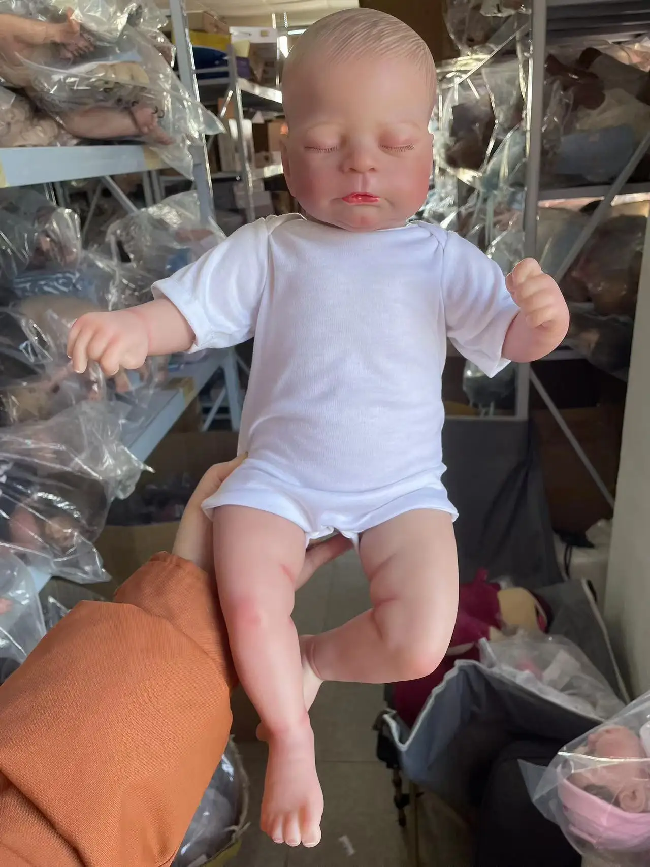 

Timothy Sleeping Reborn Baby Doll 20Inch High Quality Genesis Hand Painted Doll with Visible Veins Collectible Art Doll