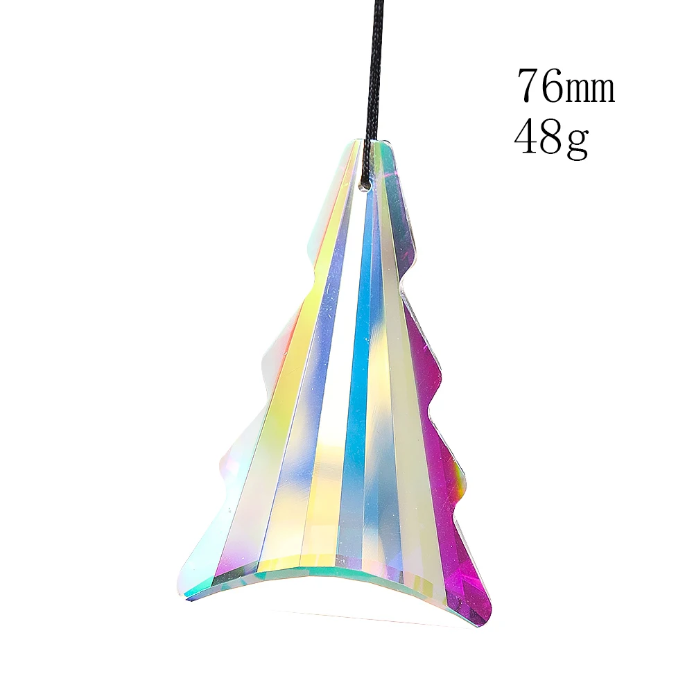 Muy Bien Aurora Suncatcher Crystal Christmas Tree Prism for Photo Shinning Refraction Hanging Crystal Chandelier Lamp Pendant