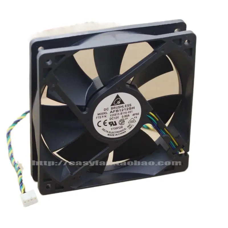 

Delta AFB1212SH AFB1212SHH 12V 0.8A 0.35A 12025 Dual Ball Fan 4-wire PWM Speed Regulation 120x120x25mm