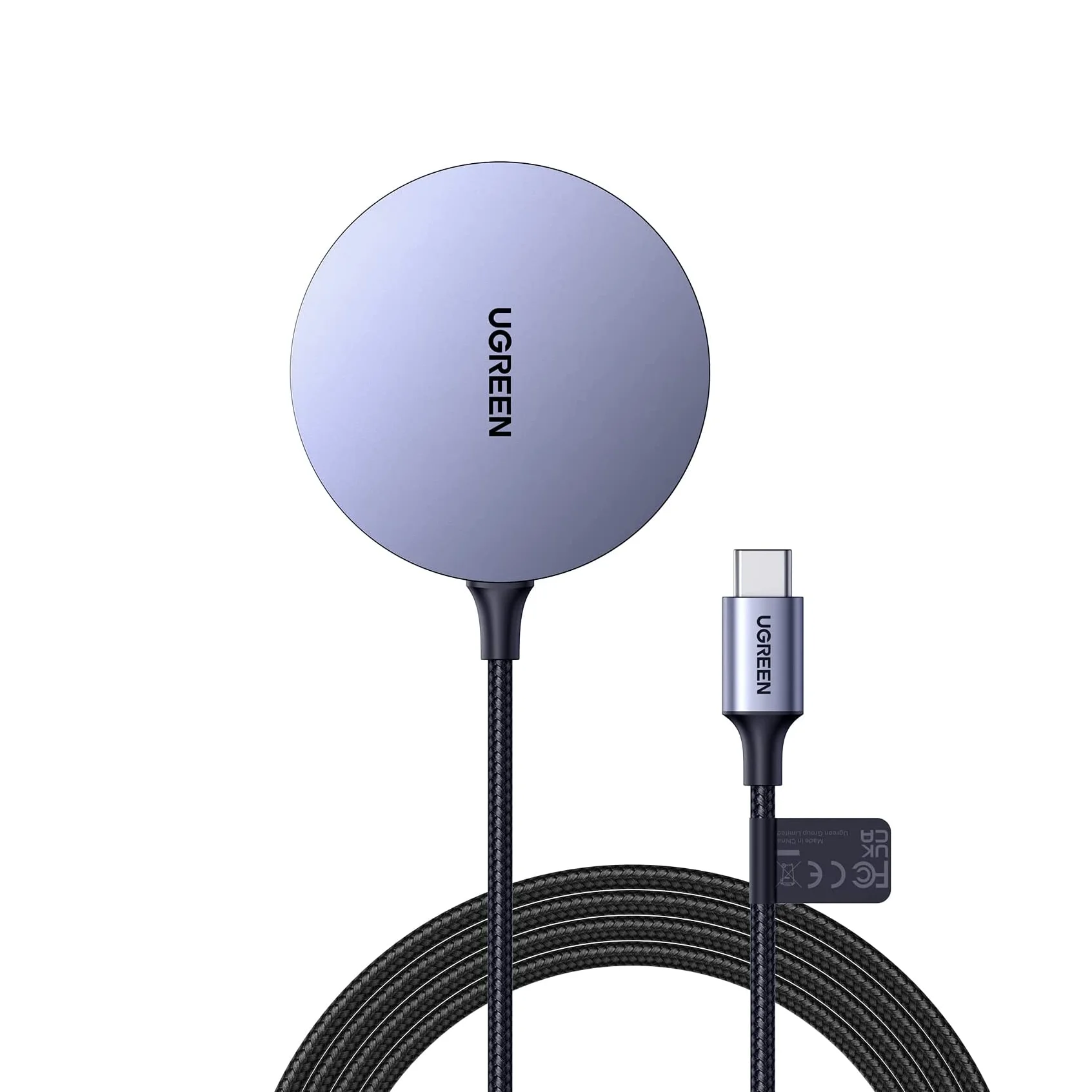 UGREEN Magnetic Wireless Charger Portable Wireless Charging Pad with 5FT Cable