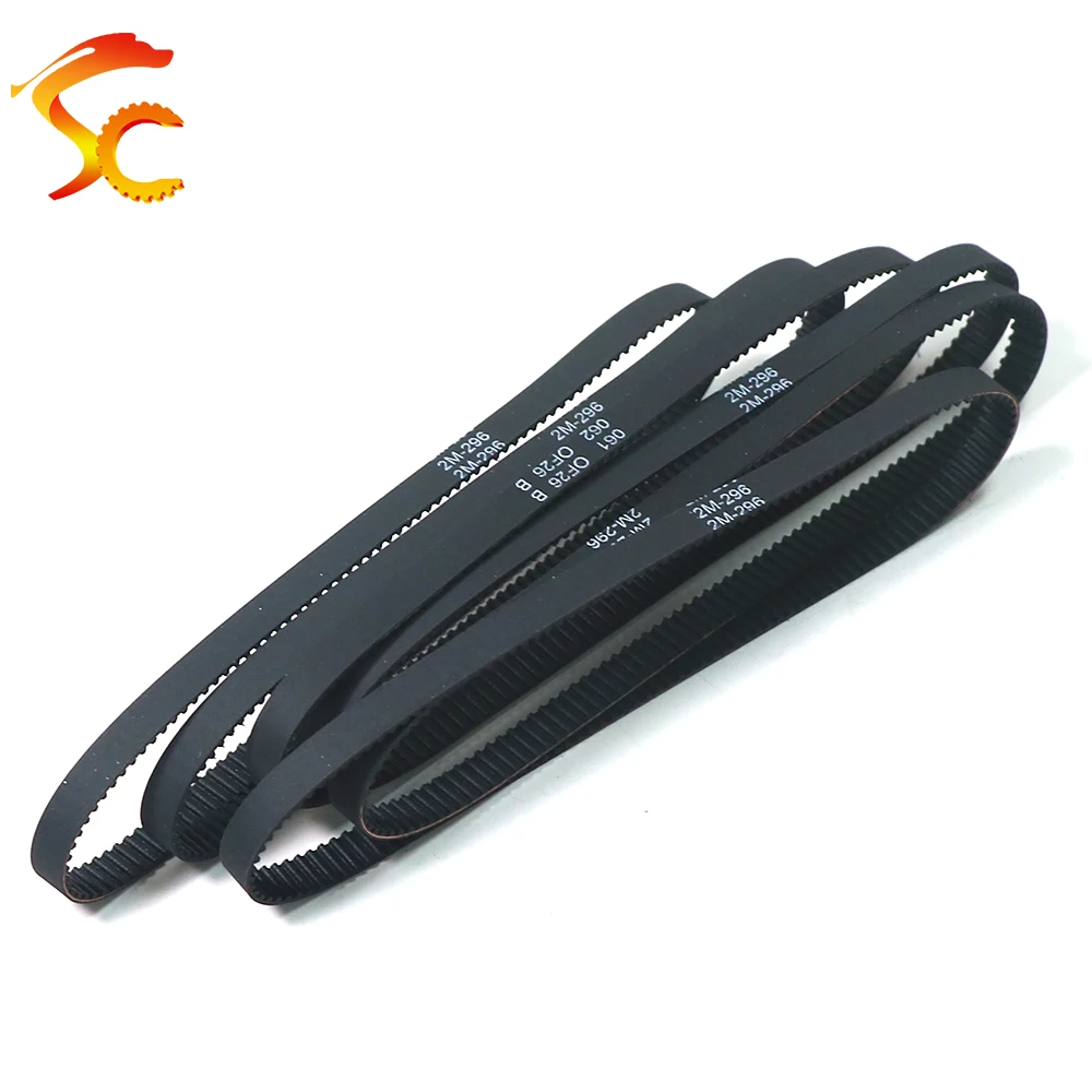 2M/GT2 timing rubber belt Perimeter 280 282 284 286 288 290 292 294 296 298 width 3 5 6 9 10 12 15mm 2GT for 3D printer