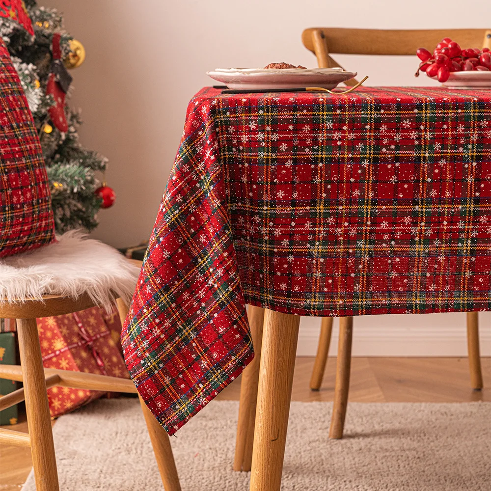 2024 Christmas Tablecloth  Suitable For Holiday Parties Banquets Restaurants Kitchen Decoration