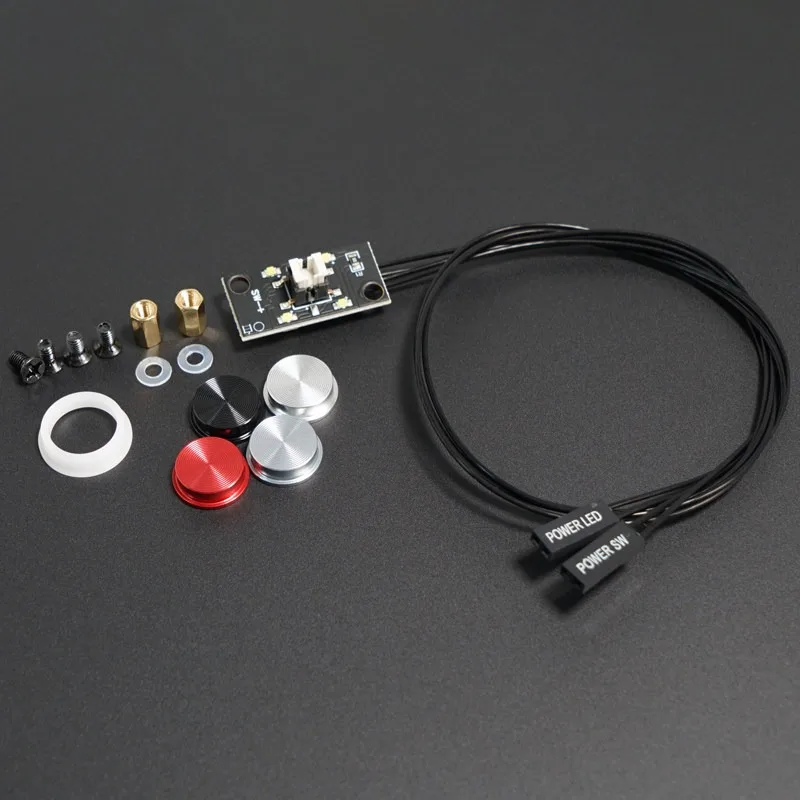 For  Ring Computer Power Start Switch 14mm Computer Self-reset Switch CD Pattern Button Version 1.6