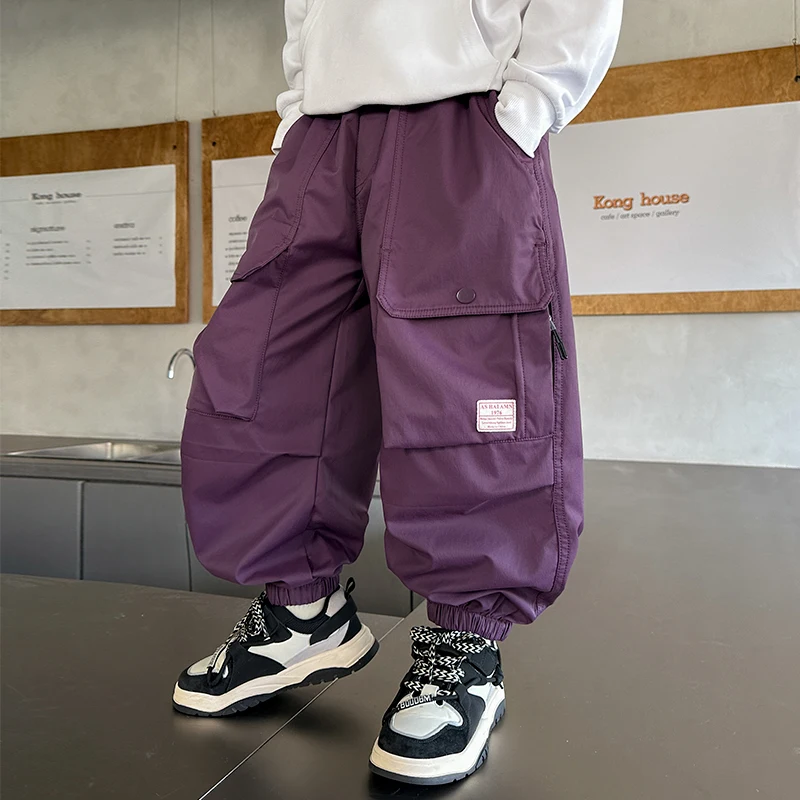 

Fashion Baby Boy Pants Ages 4-14Y Tween Boy Utility Pants Teenage Child Autumn Bottom Toddler Casual Cotton Long Pants Trousers