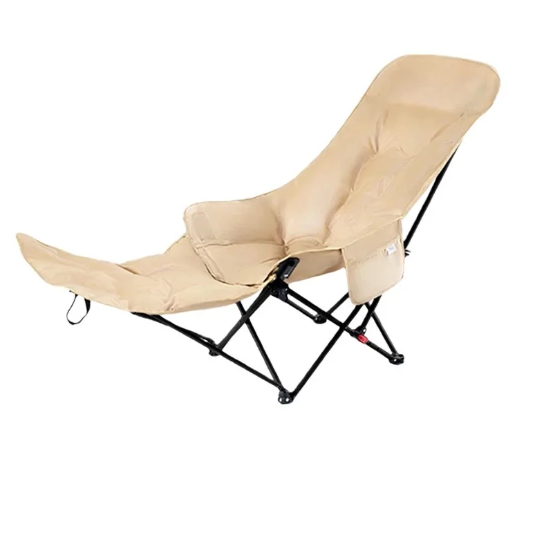 Outdoor furniture folding chair moon chair four-gear adjustment cotton recliner storage bag portable camcarbon fiber