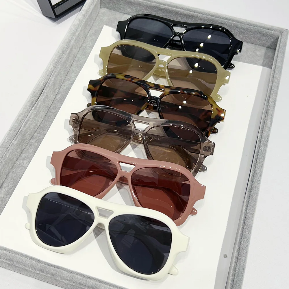 Big Frame Luxury Brand Designer Square Vintage Pilot Sunglasses Women For Men Punk Popular Oversized Outdoor Sun Glasses UV400