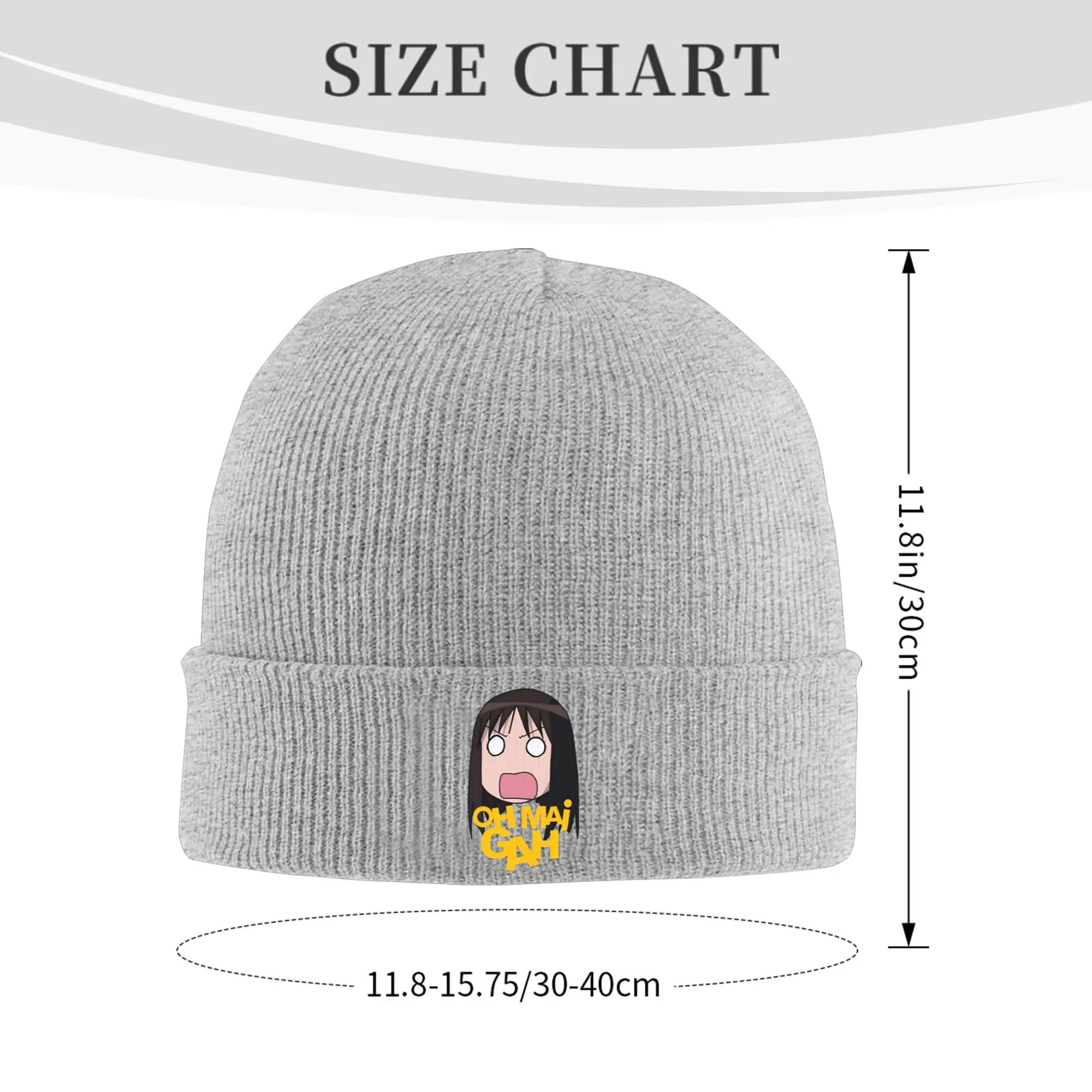 Osaka Autistic Azumanga Daioh Knitted Hat for Women Men Skullies Beanies Autumn Winter Hats Acrylic  Warm Melon Cap