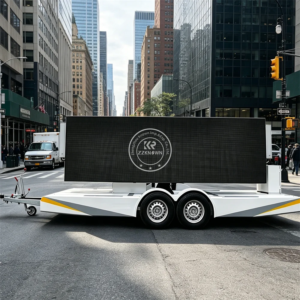 Mobile LED Advertising Trailer Outdoor Digital Billboard Screen Truck Event Display Trailer With Wireless Remote Control System