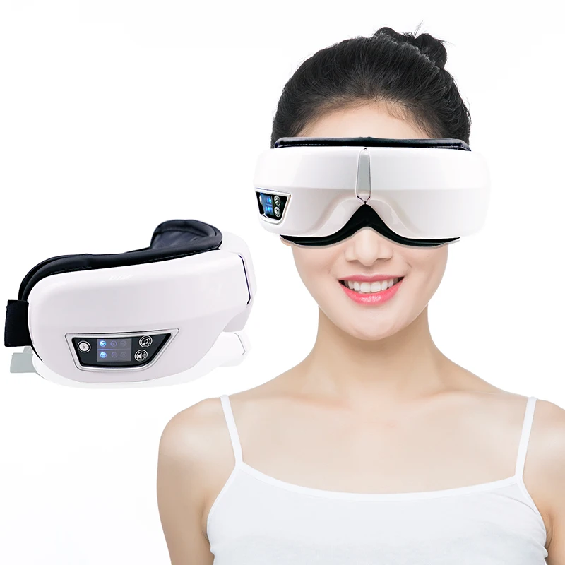 Electric Intelligent Eye Massager With Hot Compress Airbag Vibration Kneading and Relaxation Bluetooth Eye Protector Eye Mask