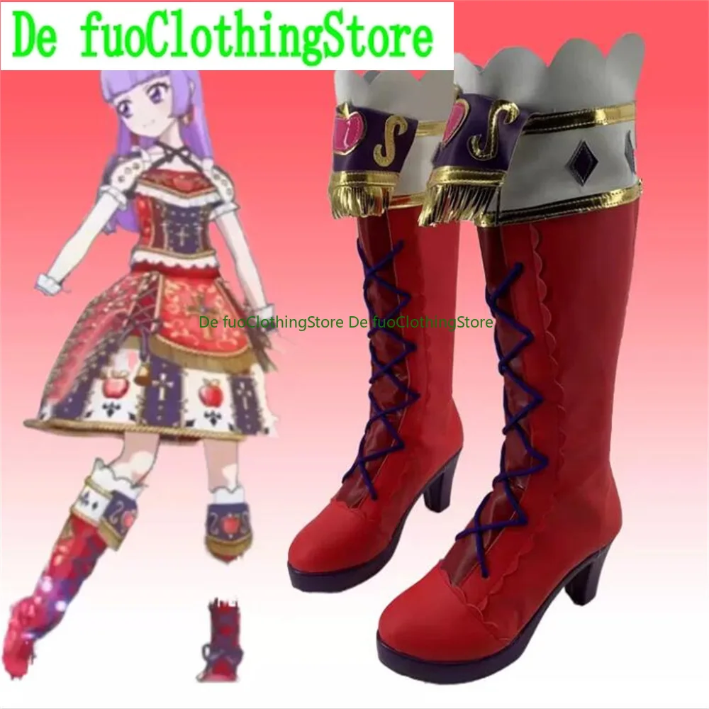 

Hikami Sumire Aikatsu Обувь для косплея Сапоги Игра Аниме Вечеринка Хэллоуин Рождество DefuoClothing
