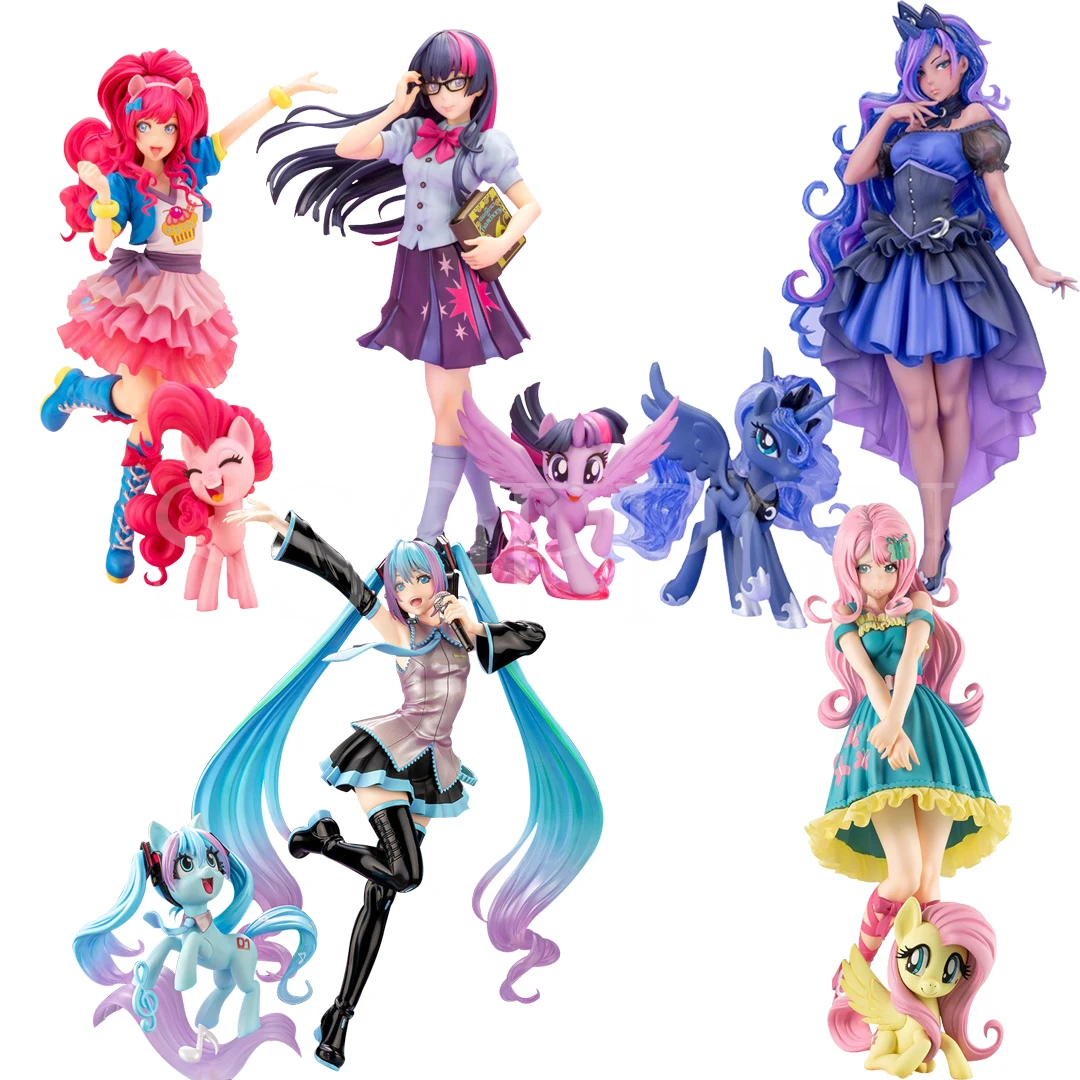 Juego My little Pony Bishoujo estatua Pinkie Pie Fluttershy Anime japonés chica PVC figura de acción juguete colección modelo muñeca Figma