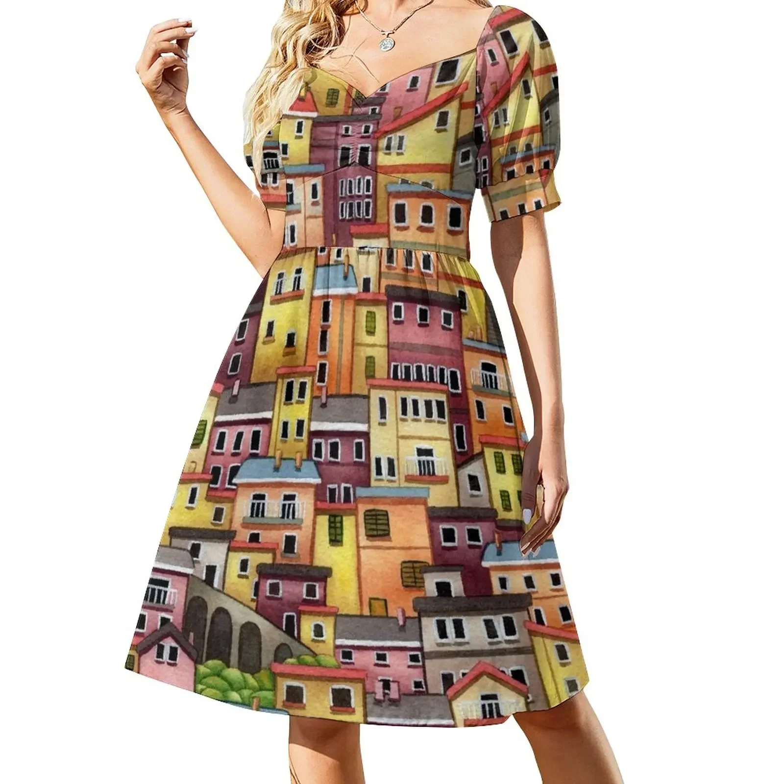 

Manarola, Italy Sleeveless Dress Woman clothing dresses for woman Dress