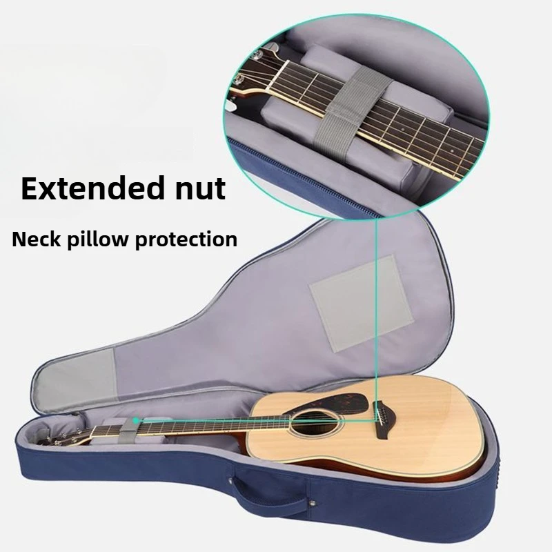 40/41 بوصة الغيتار الشعبي على ظهره الملونة الغيتار حقيبة كتف المحمولة القيثارات تخزين واقية أجزاء الآلات الموسيقية #2