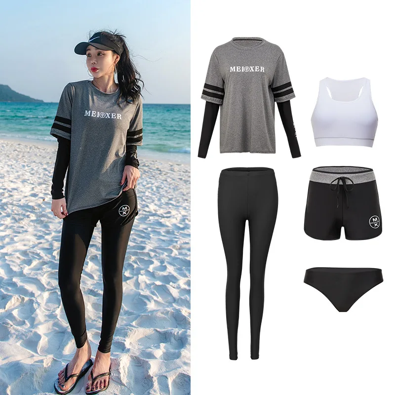 

Women's Sun Protection Long Sleeve Shirts UV Rash Guard Swim Shirt and Leggings Swimsuit Hiking Running Athletic Tops & Bottoms