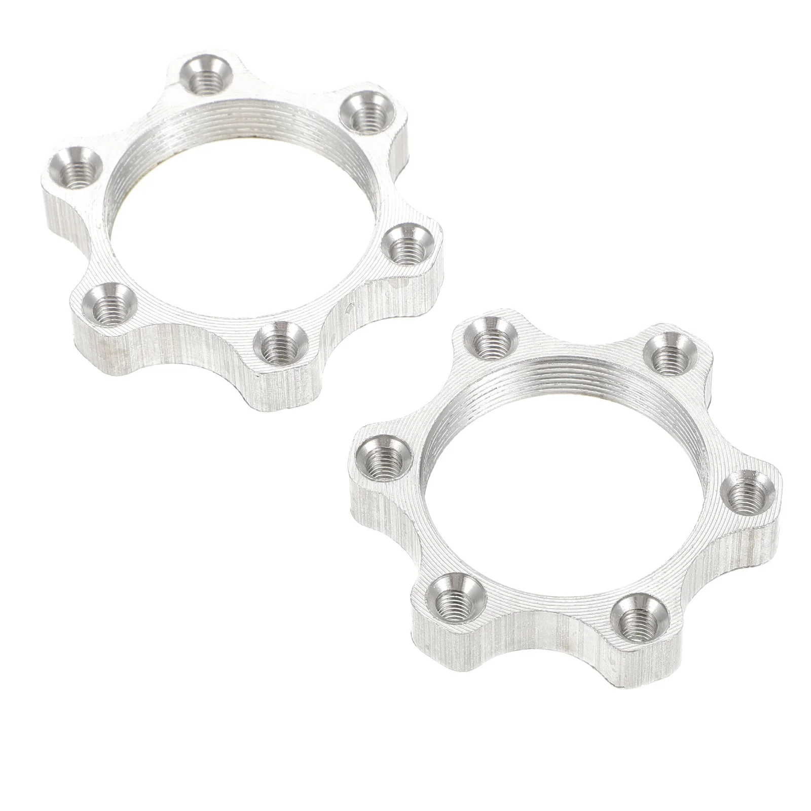 

2pcs Aluminum Alloy Adapters 6-Hole Durable Strong Structure Smooth Surface Disc Brake Conversion Seat 6 Bolt Rotor