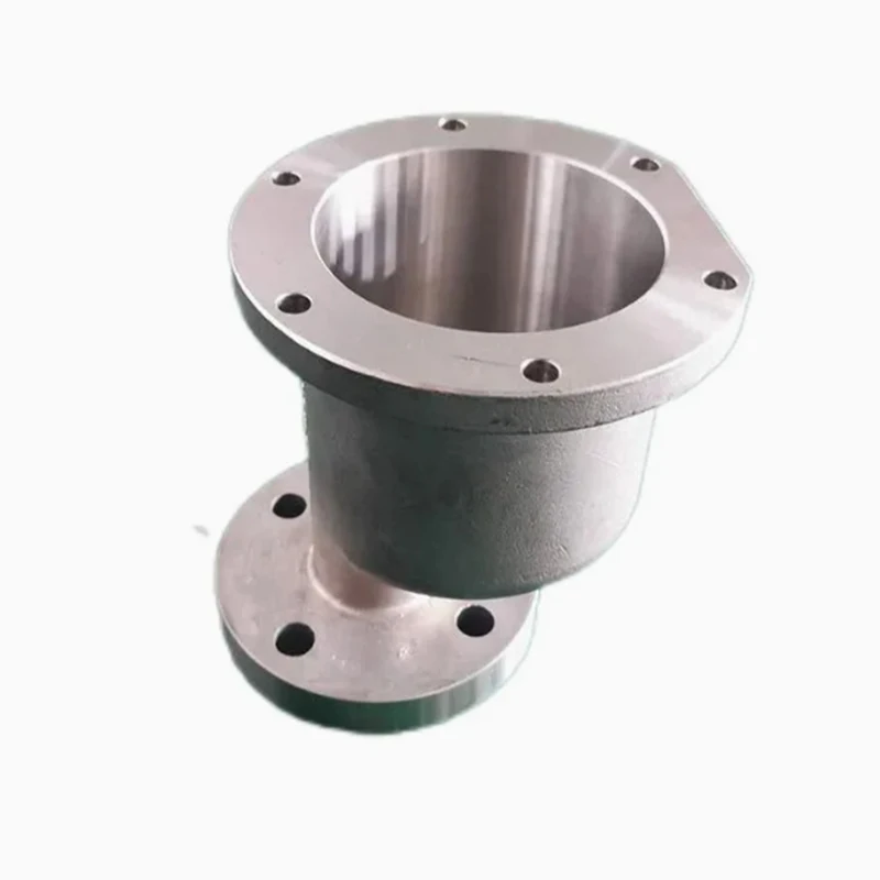 CNC machined stainless steel / cast steel flange connection pipe fittings Industrial fluid piping system fittings
