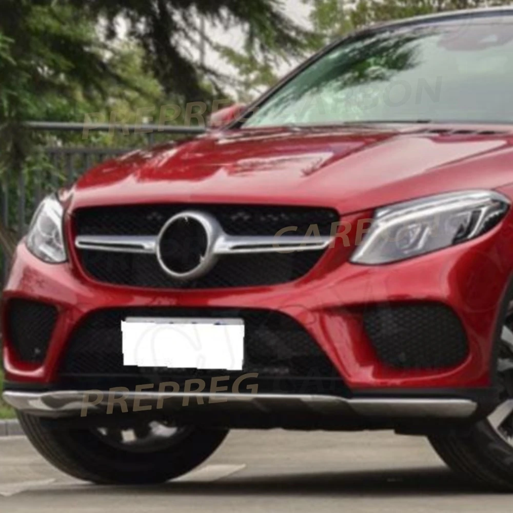 

Накладки на передний бампер и решетки радиатора из ABS-пластика (черные/серебристые) для Mercedes-Benz GLE Class C292 W292 Coupe 2015-2019