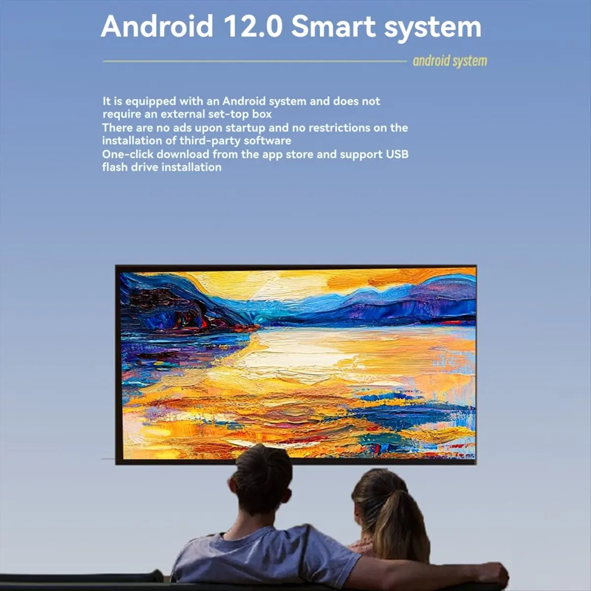 NEW 1080P Projector for Android12 WiFi 6 120ANSI RK3566 Quad Core BT5.0 1920x1080P Home Cinema Portable Outdoor Projetor(EU)