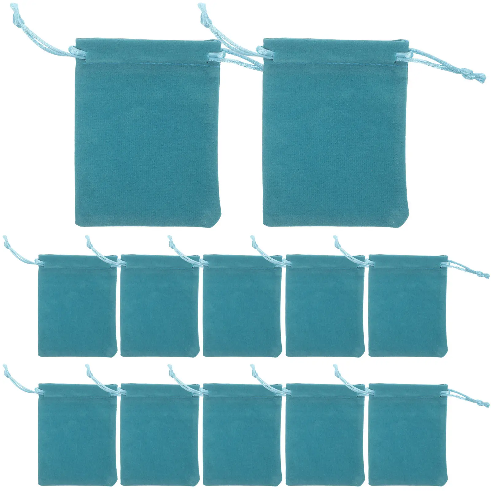 

12 шт. маленьких стильных мешочков для хранения украшений с завязками для подарков
