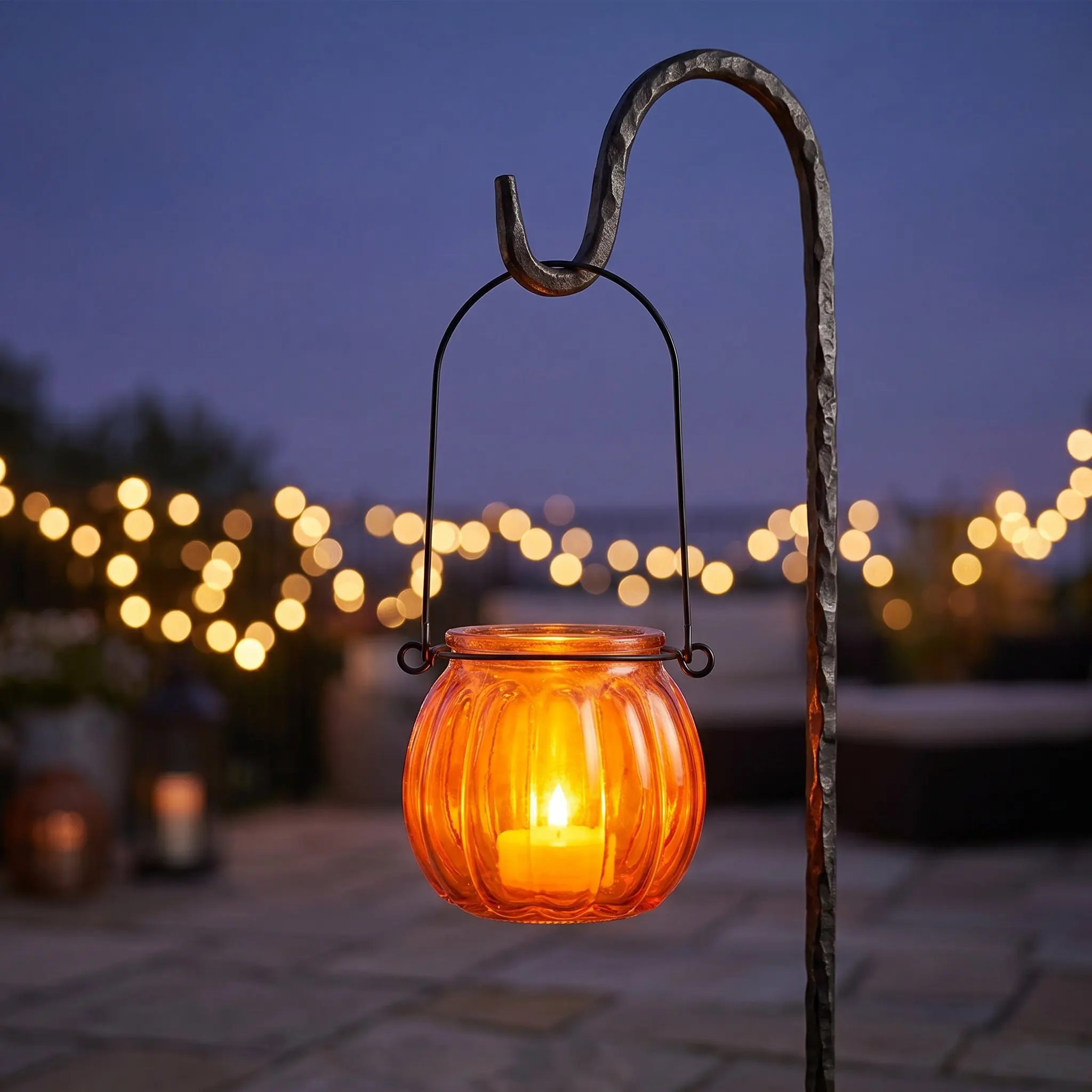 3Pcs Clear Glass Pumpkin Holders Decorative Votive Lanterns Table Decor Thanksgiving Halloween Centerpieces