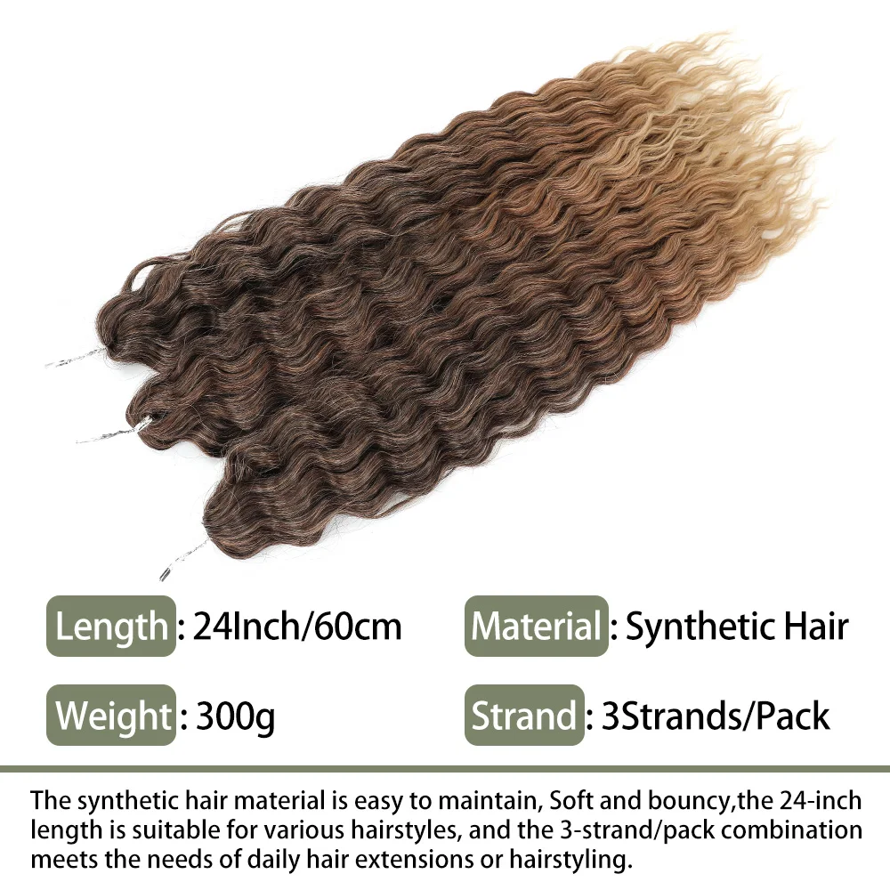 Häkelzöpfe Ombre Braun 24 Zoll: Cacheados Perfeitos, Sem Esforço — A Transformação que Você Merece!