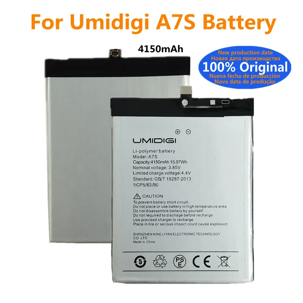 

High Quality 100% Original Replacement Battery For UMI Umidigi A7S A7 S 4150mAh Batteria Battery In Stock + Tracking Numbe