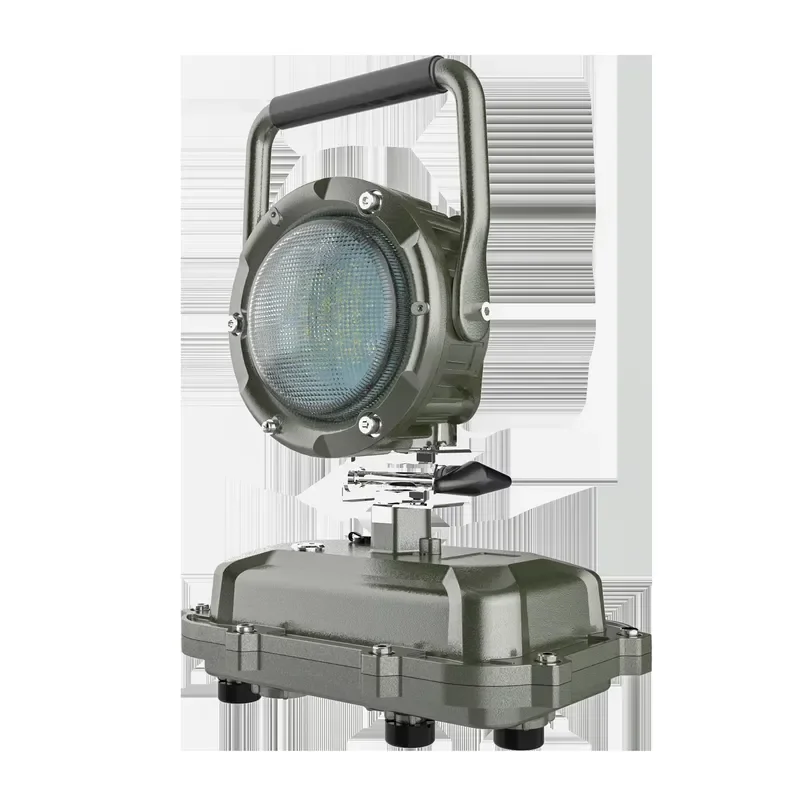 Portable 10W 20W 30W LED Explosion-Proof Flood Light with IP66 Rating Die-Casting Aluminum Body for Hazardous Locations