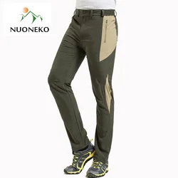 Stretch outdoor wandelbroek mannen vrouwen elastische sneldrogende waterdichte camping trekking vissen klim ademende broek pn33