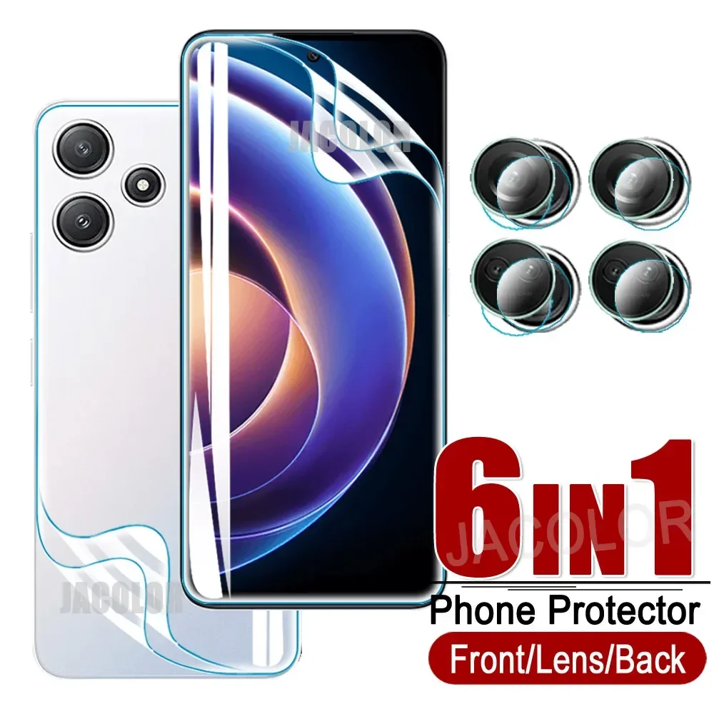 

6in1 Safety Hydrogel Film For Xiaomi Redmi Note 12R 12 R Pro 5G Plus Camera Lens Gel Screen Protetor 12Pro Xiami Xiomi Note12Pro