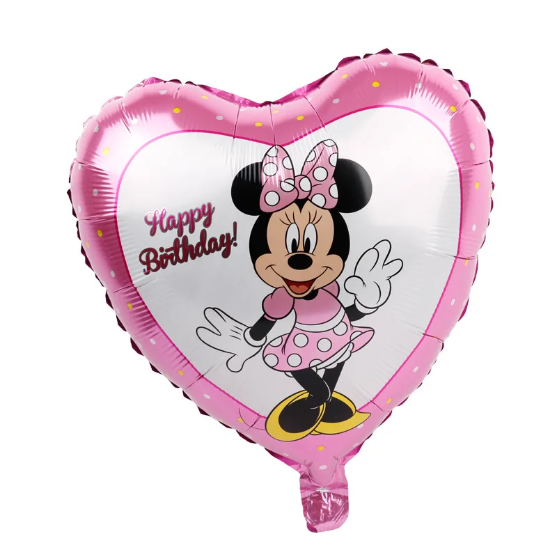 Disney Foil Balloon Mickey Mouse Balloons Minnie Birthday Party Decoration Kids Toy Baby Shower Ball Children Cartoon Gift