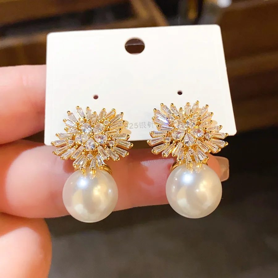 Natural Akoya Pearl Two Wear Earrings Earrings 18k gold-plated silver needle Ear Buckle AAAA 9-10mm/10-11mm