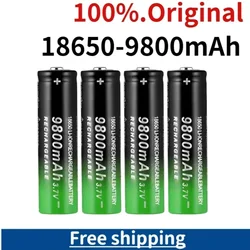 Batería de carga rápida para linterna, pila 18650 de alta calidad de 9800Mah, 3,7 V, 18650B, 2/4/8/16/24 piezas