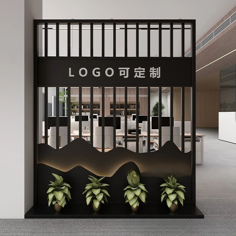 Office entrance Changhong glass screen image wall partition household entrance entrance background wall