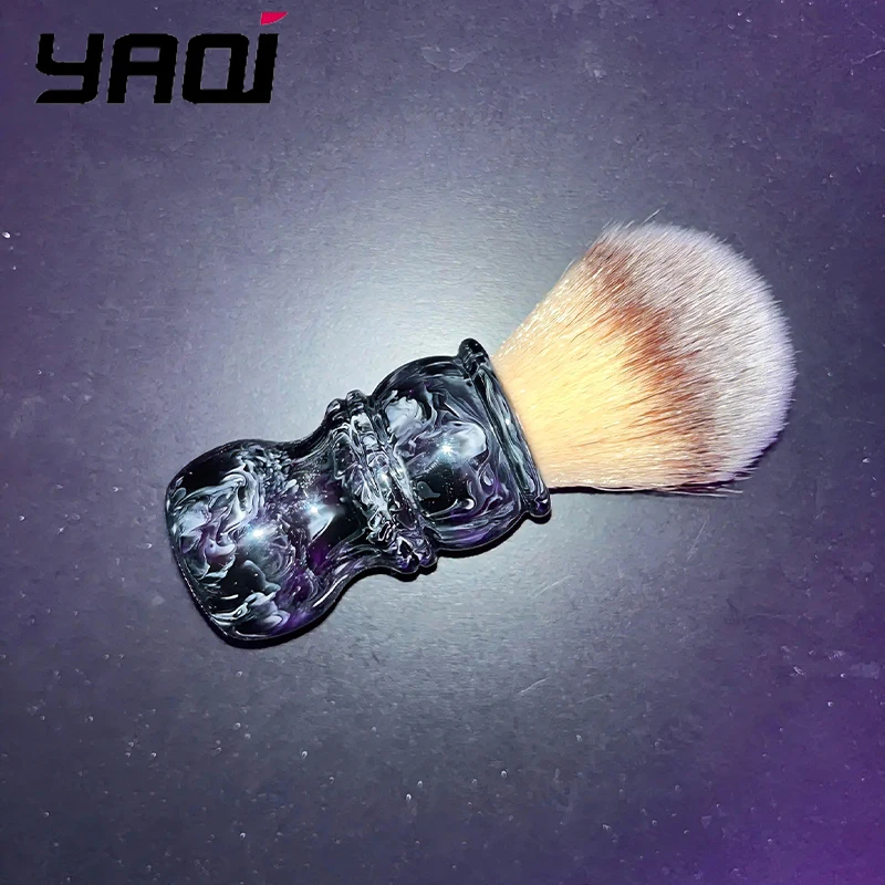 

2026 Yaqi Shayish 24MM Men's Shaving Brush with Resin Handle And Nylon Bristles Professional Barber Beard Care Shaving Tool